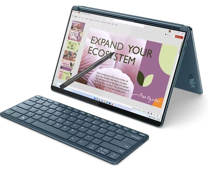Lenovo 82YQ0034RM Yoga Book 9 13IRU8 (Tidal Teal, Aluminium) 10-Core i7-1355U (2P+8E) 3.7-5.0GHz/12MB 16GB DDR5 1TB-NVMe 2x 13.3in 2.8K (2880x1800) OLED 400n DolbyVision Glass Touch DigitalPen3 WC-5MP+IR Iris-Xe WiFi A/X BT5.1 3xTB4 UK-Key 80Wh 1.34k